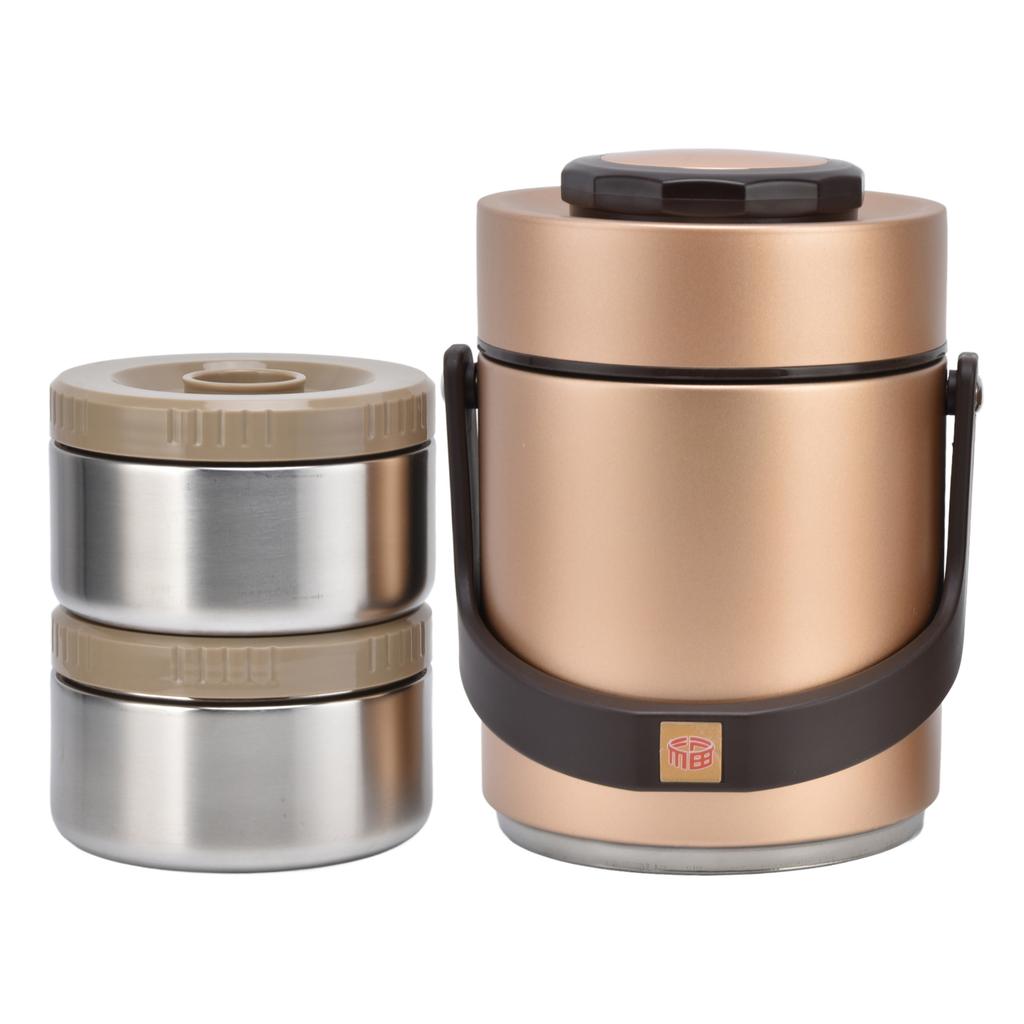 Insulation Lunch Box High Capacity 1.5L Stainless Steel Portable Heat Preservation Vacuum Bento Box for Adults Students