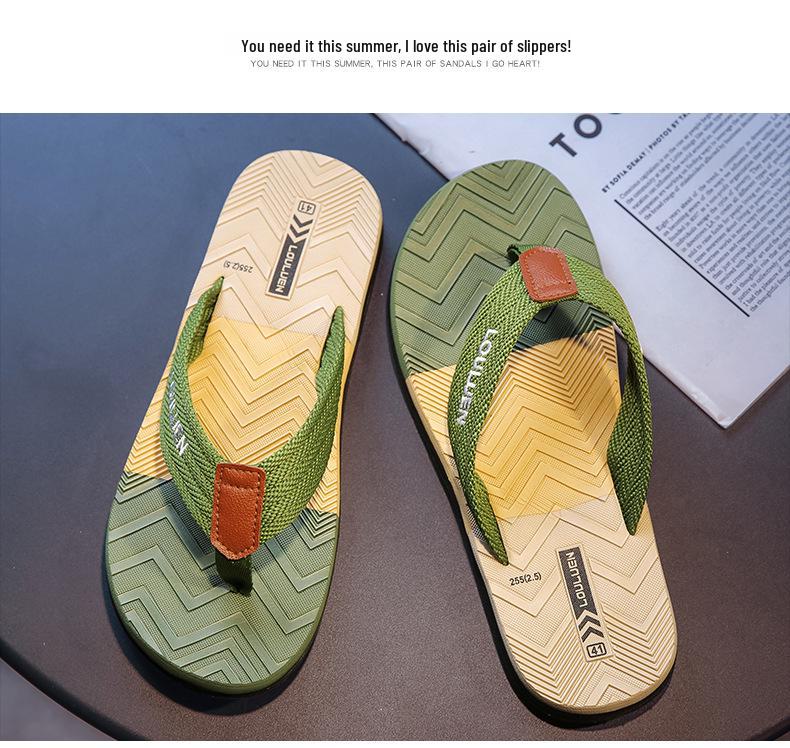 Men's Summer Trendy Casual Beach Flip Flops - Outdoor Wear Slippers