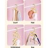 Wardrobe Double-row Hat Dopamine and Coat Hook Anti-slip Wardrobe Stand for Hanging Bags and Storing Items in The Household