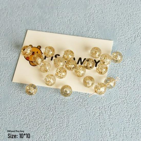 Retro 02 Gilded Beads: Transparent White Beading for DIY Jewelry & Accessories