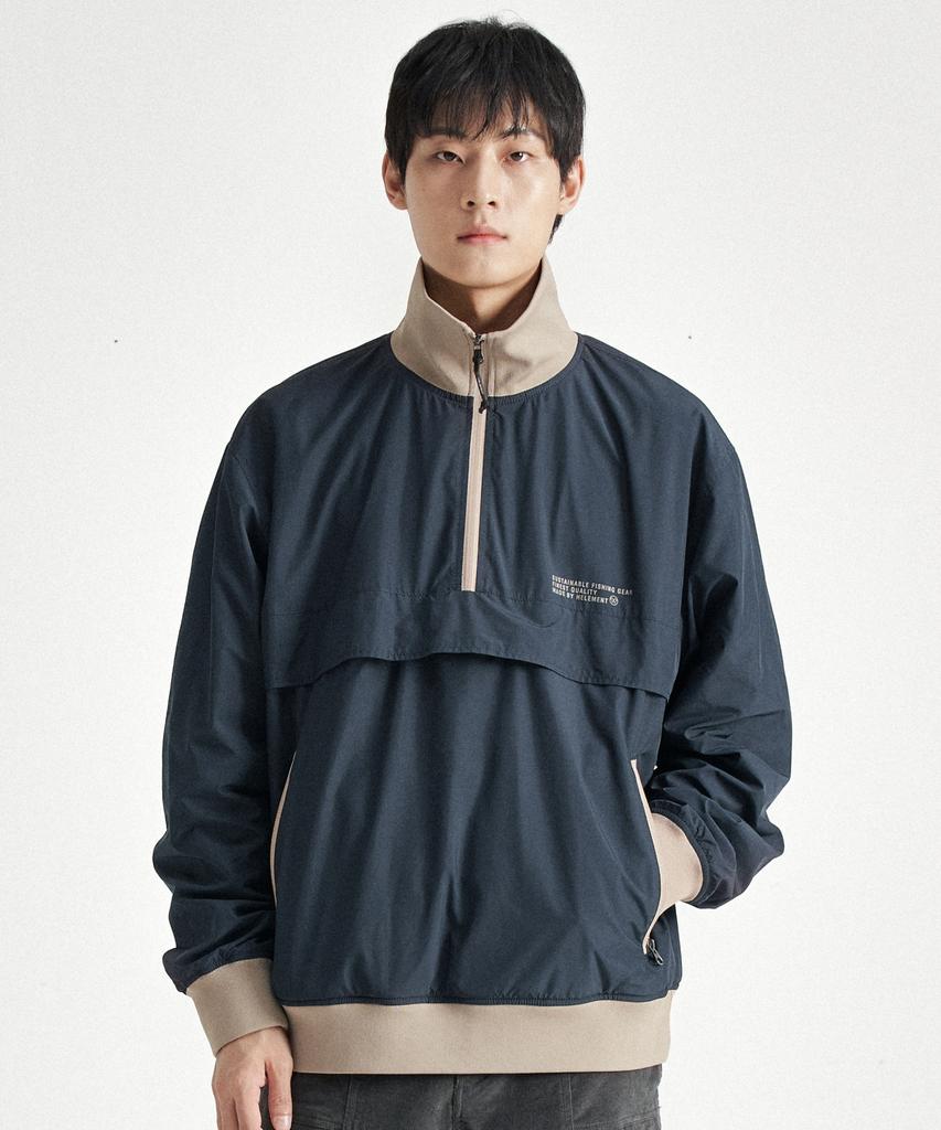 Helement Half Zip Windproof Anorak (Navy)