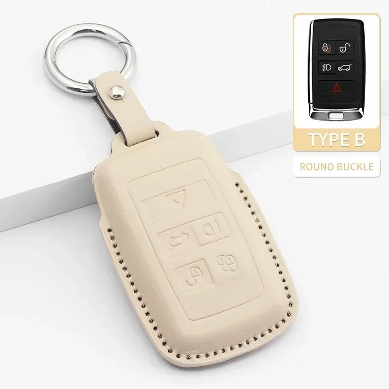 Car Key Case Cover Shell Fob for Jaguar XEL XE XF XFL F-PACE F-PYPE E-PACE XJ for Land Rover PU Car Remote Keychain Accessories
