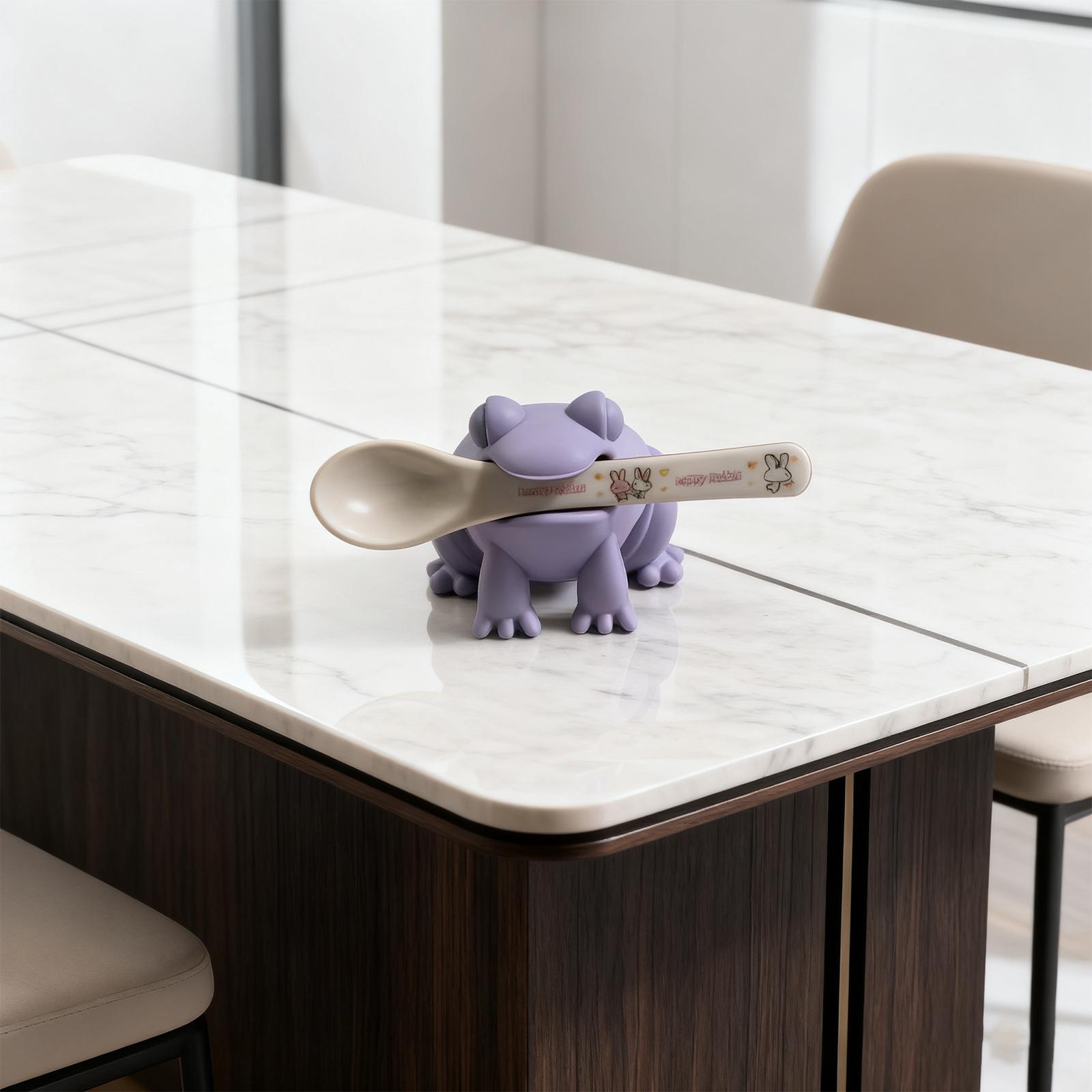 

Силиконовая подставка для ложки на плиту FrogSteam Releaser Милые кухонные аксессуары Кухонные принадлежности Крутые кухонные гаджеты One Size фиолетовый