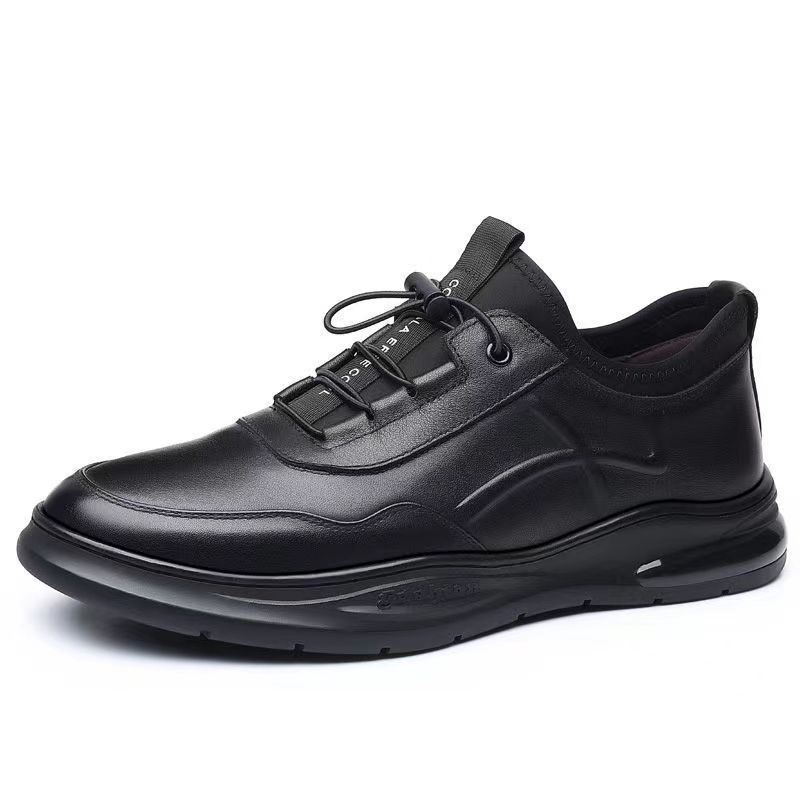 British Leather Shoes Autumn New Black Soft Leather Business Men's Shoes Lightweight Versatile Casual Shoes Men