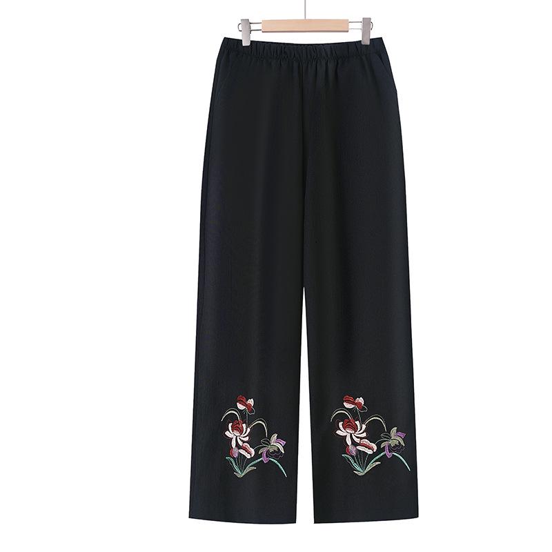 

Mom s Spring Casual Elastic Waist Straight-Leg Pants for Middle-Aged & Elderly Women 5XL