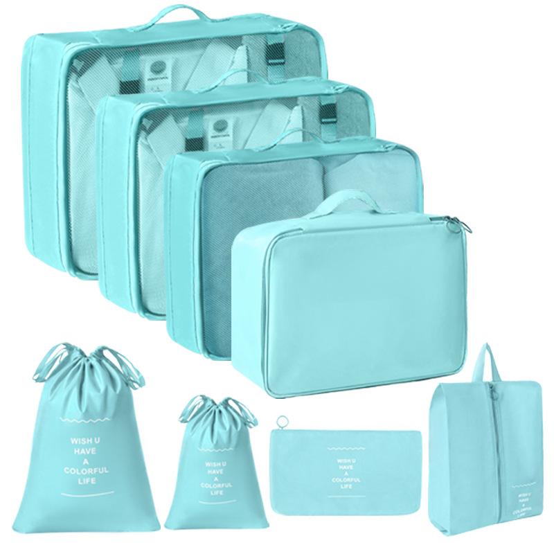 6/7/8/9/10 Pcs Set Travel Organizer Storage Bags Suitcase Packing Cubes Set Cases Portable Luggage Clothes Shoe Tidy Pouch Folding