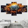 Canvas Painting The Colorful Opening Flower Wall Art Pictures 5 Pieces Modular Wallpapers Poster Print Living Room Home Decor