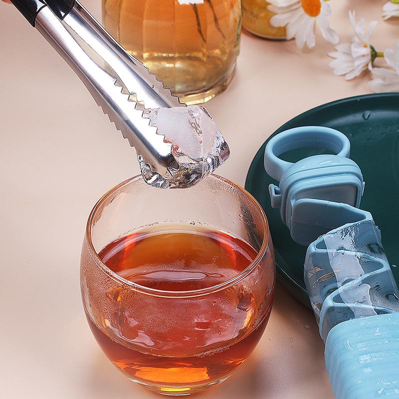 New Portable 10 Grid Ice Cube Silicone Mold Creative Pull-Out Food Grade Ice Maker Easy To Demold Kitchen Bar Diy Ices Maker