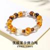 Yellow Tower Crystal Tiger Eye Stone Beaded Bracelet