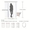 1Pc Skeleton Tropical Print Shower Curtain Bathroom Curtain With 12Pcs Free Hooks, Bathroom Home Decoration 180X200Cm
