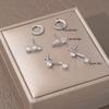 3-Piece Silver Gold Plated Earring Sets For Women Dainty Stud Huggie Hoop Earrings For Multiple Piercing Hypoallergenic Jewelry