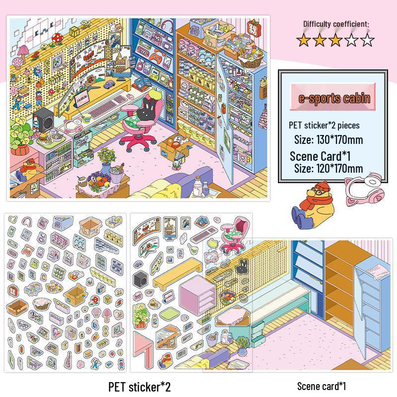 Infeel.Me My Little House Series 18: 2.5D Large Scenery Sticker Journal DIY
