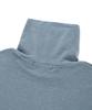 FALLETT Wool Tencel Turtleneck Long Sleeve Blue
