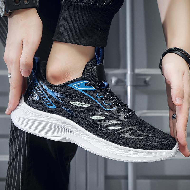 Large size sports shoes Middle school students soft-soled running shoes Mesh breathable feet Wide feet Fat shoes