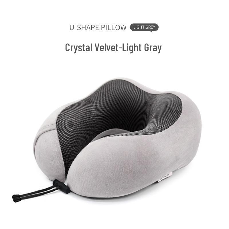 Memory Foam U-shaped Neck Support Pillow for Office, Travel, and Airplane Use
