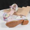 Salto Alto Cristal Fantasia Arco-Íris 2023: Sandálias Princesa Arco para Meninas