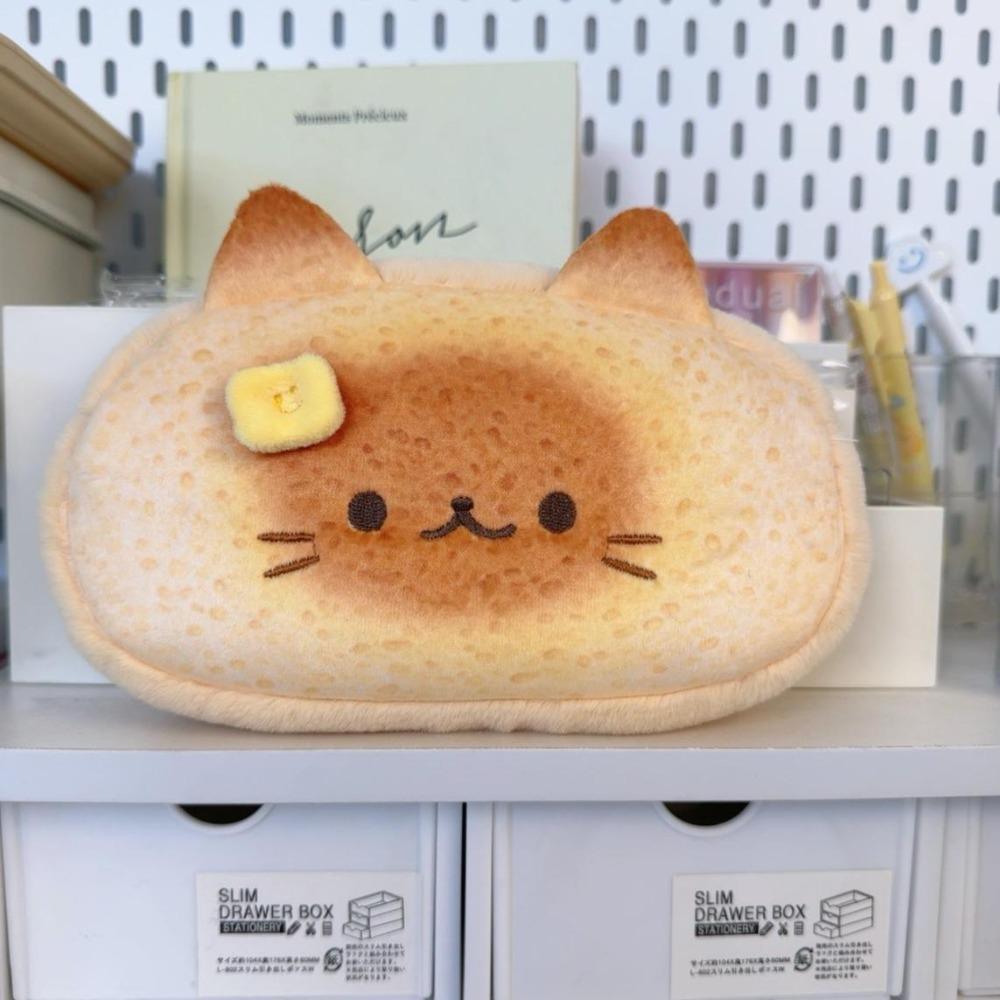 Design Siamese Cat Pencil Bag Blusher Cat Plush Pencil Bag Creative Stationery Bag  Student
