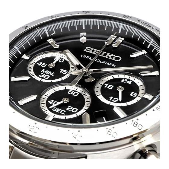 [Seiko] SEIKO 1/5 Second Chronograph Quartz Watch Men's SBTR013 Black [Domestic Genuine Product]