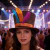 Cappelli Alti alla Moda Fasce per Capelli con Piccolo Cappello a Cilindro per Bambini e Adulti Raccolte Festiva Travestimento Cappello per Fotografia