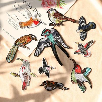 Duoku Cartoon Tier Vogel Stickerei Stoffaufnäher