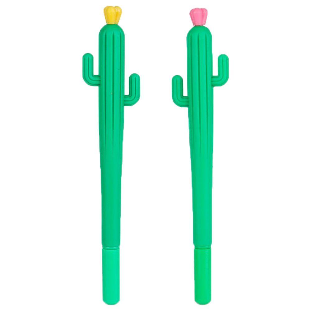 

2Pcs Durable Creative Plant Modeling Office Stationery Cactus Gel Pen Water-based Pen Signature Pen