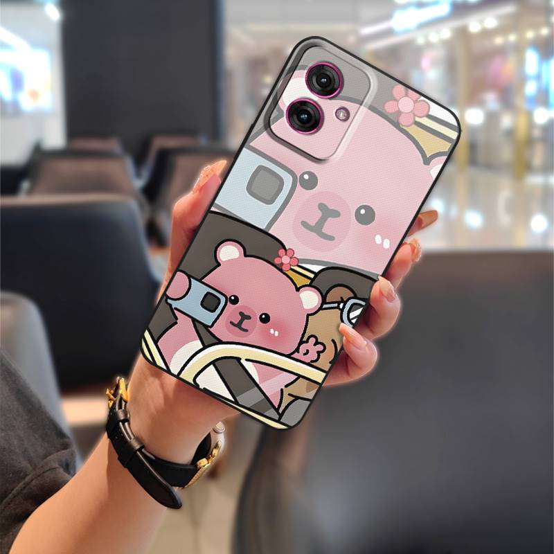 Waterproof Anti-knock Phone Case For MOTO G55 5G Protective Dirt-resistant Cute Graffiti Durable Cartoon TPU Soft case