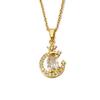 Women's Zircon Moon & Star Necklace: Niche Design Versatile Clavicle Jewelry