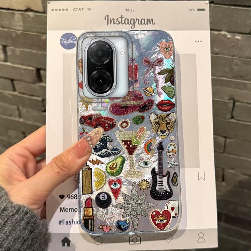 Retro Sun Planet Cocktail Women Case For Xiaomi Redmi Note 14 Pro 14C 13C 10 9A 9C 13 12 11 10S 9 8 Plus A5 A4 A3 A2 A1 Cover
