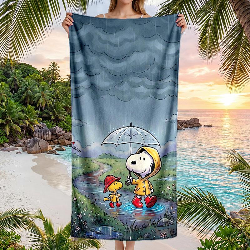 Large Beach Towel Quick Dry Absorbent Towel For Beach IndoorSnoopy Peanuts