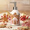 Christmas Soap Dispenser Christmas Kitchen Decor Gingerbread Man Soap Dispenser with Tray for Home Indoor Decorations