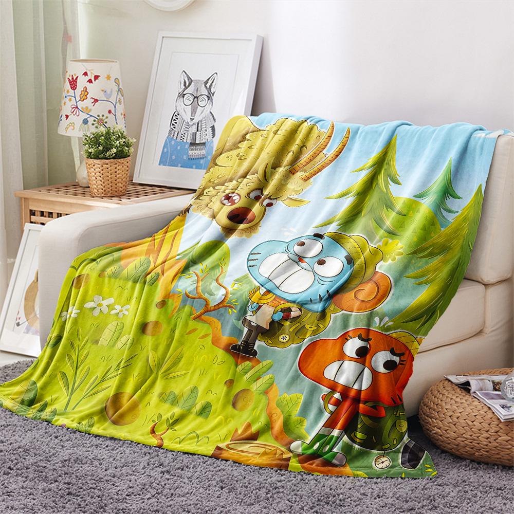 The Amazing World of Gumball3 Flannel Blanket, High quality Comfortable for All Seasons, Home Decor, Warmth and Comfort