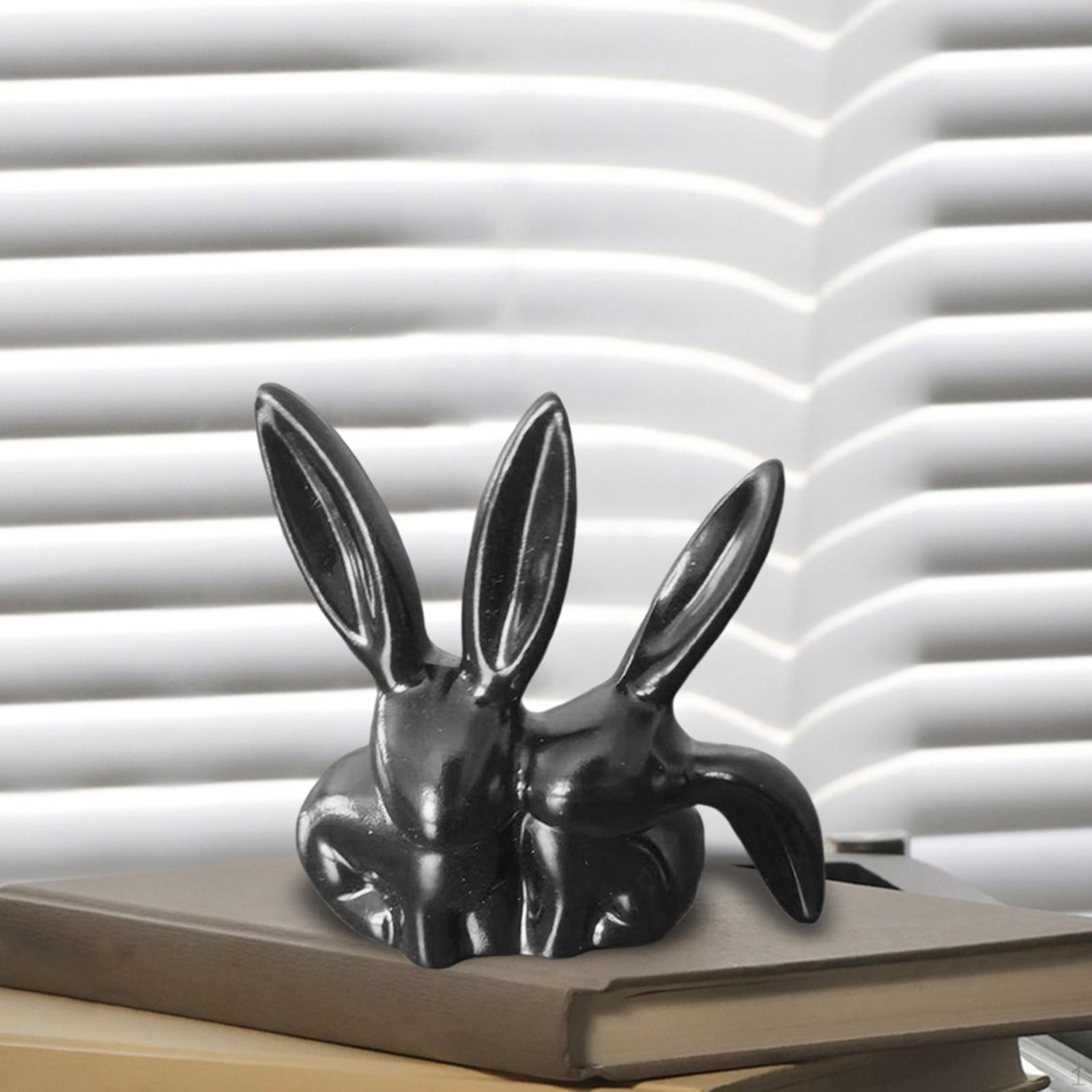 

Статуэтка Фигурка Декоративные объекты Украшение кролика, Полимерная скульптура животного, для чёрный