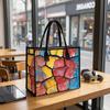 Color Crack Print Tote Bag Large Capacity Daily Casual Women Shoulder Handbag