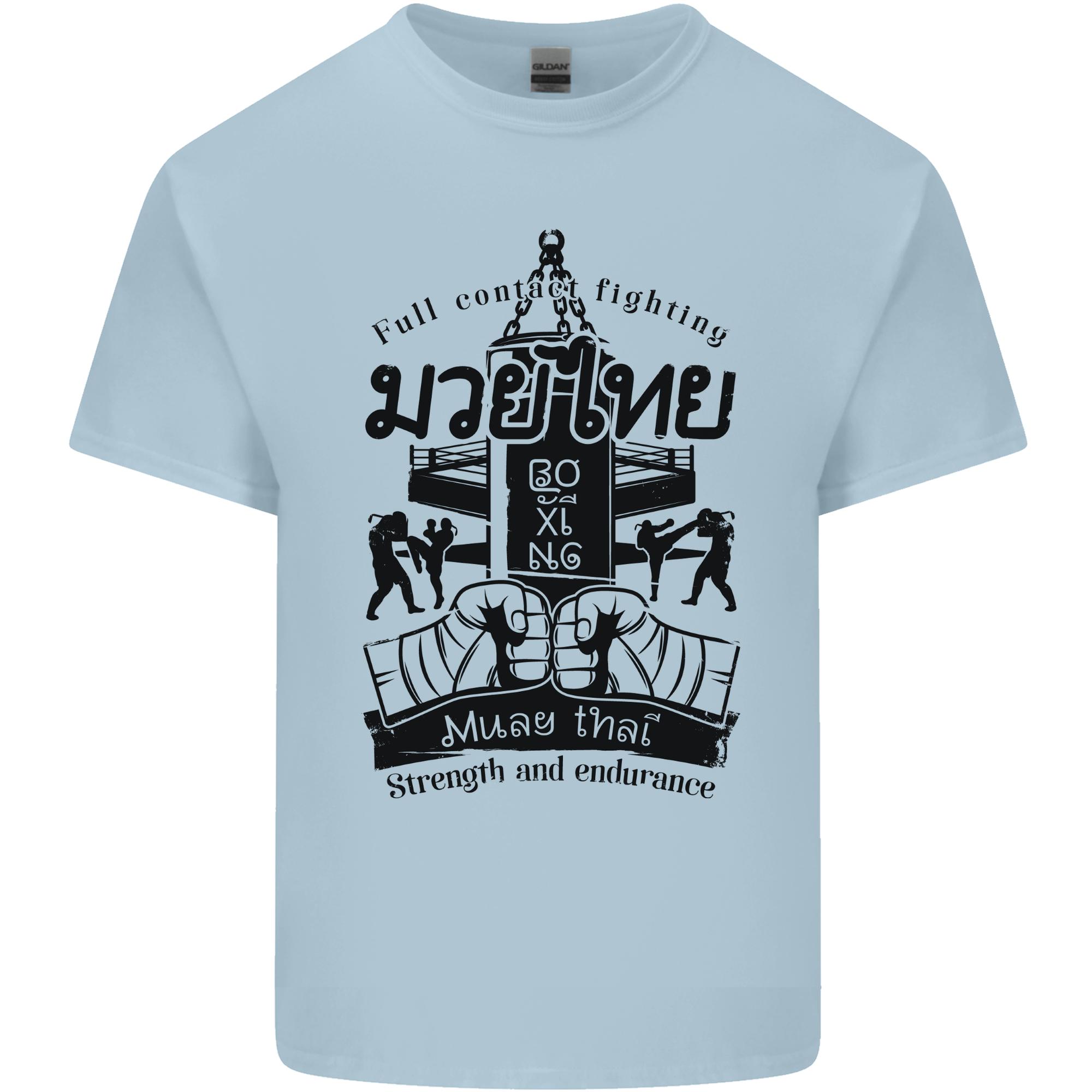 Muay Thai Full Contact Martial Arts MMA Unisexs Light Cotton TShirt S