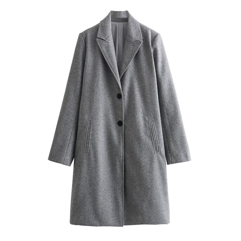 2023 European & American Style Women's Autumn Slim Mid-Length Jacket