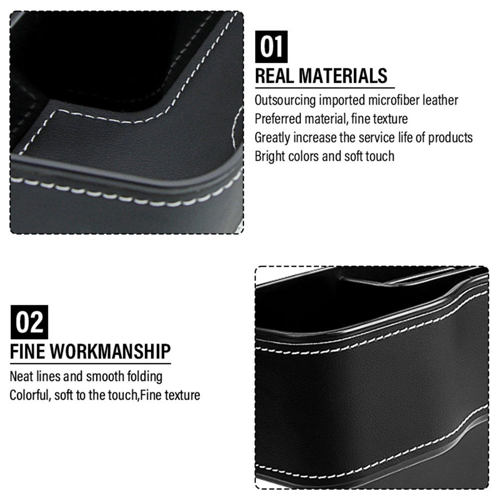 FVLBG1 Leather Car Seat Gap Storage Box Seam Filler Organizer Auto Accessories For Alfa Romeo 159 Giulietta Giulia 147 156 Mito Stelvio