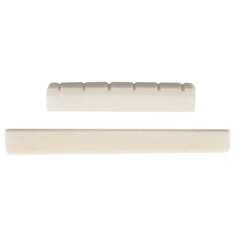 

Guitar Blank Bone Nut DIY Unslotted Guitar Nut and Guitar Bridge Saddle DIY Stringed Instrument Supplies Durable 1