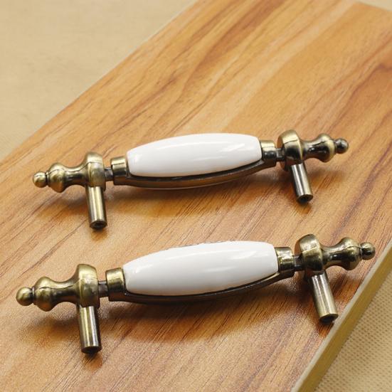 Drawer Handle Modern Solid Construction European Style Ceramic Cabinet Wardrobe Knob Door Pull for Furniture
