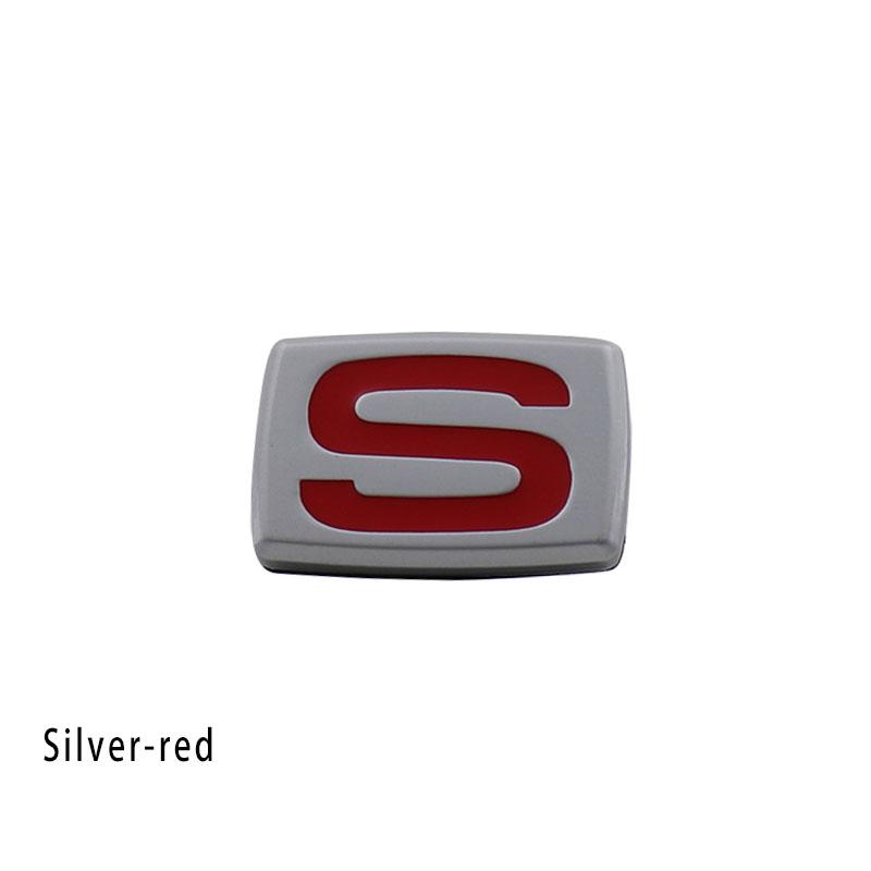 

3D Стайлинг автомобиля S Спорт для автомобиля Капот Крыло багажник Задний капот Шильдик Наклейка Эмблема Значок Наклейка silver-red