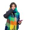 Winter Colorful Macaron Thickened Mohair Soft Waxy Fluffy Scarf Autumn and Winter Cold Protection Plush Shawl Scarf