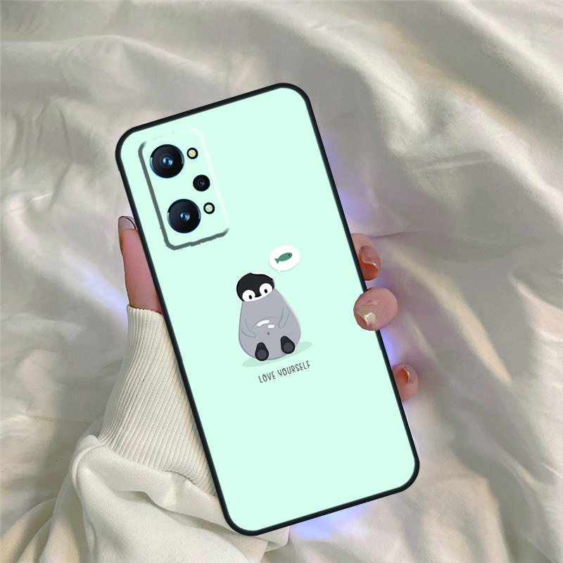 Cute Penguin Case For Realme 15 Pro GT7 GT6 C67 C65 C63 C61 C55 C53 C51 C35 C71 C75 11 12 13 14 Pro Plus