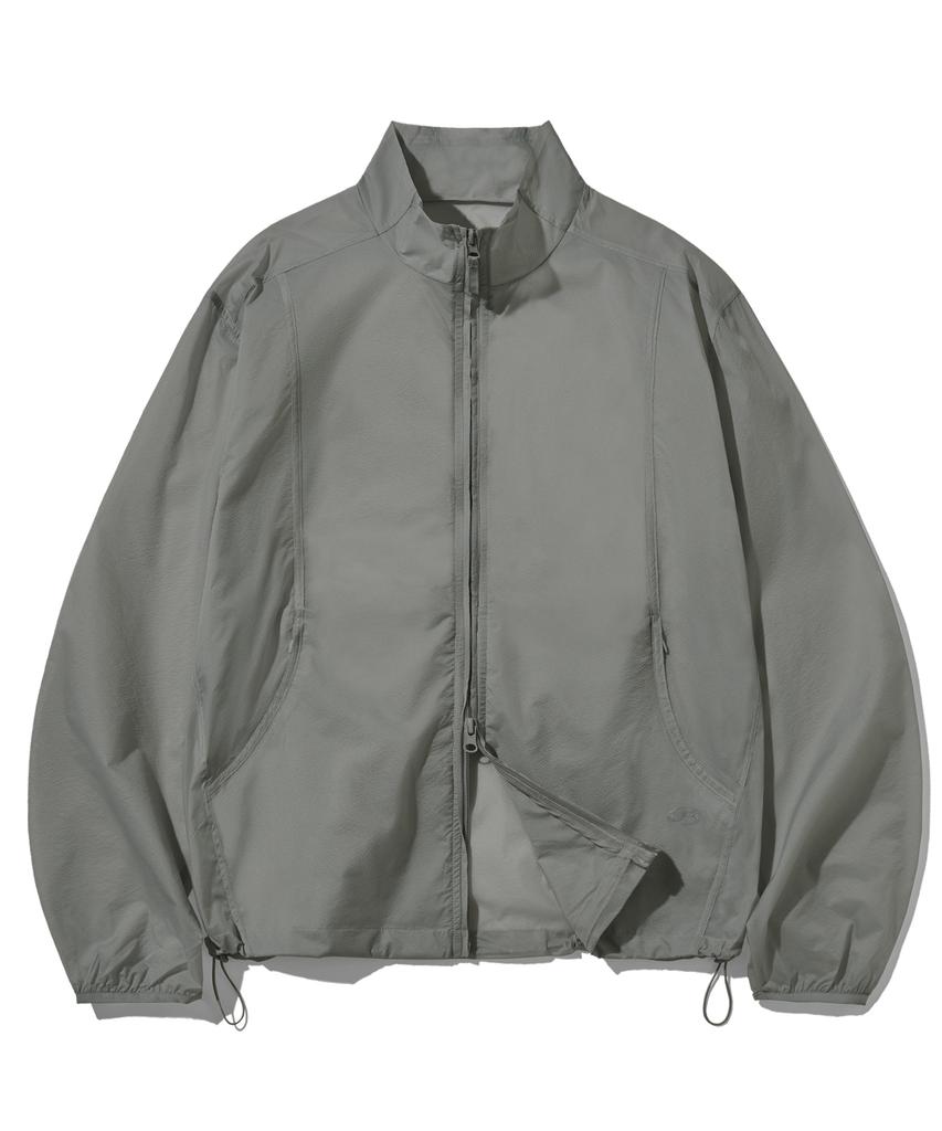 Filluminate Sheer Seam Line Windbreaker - Grey