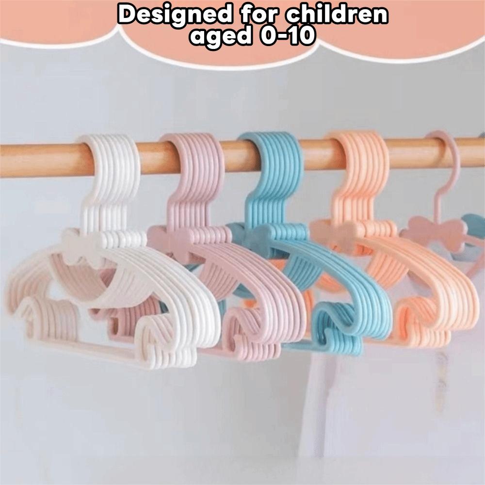 30Pcs Portable Kids Clothing Hangers Plastic Material Closet Organizer Baby Clothes Racks  Home