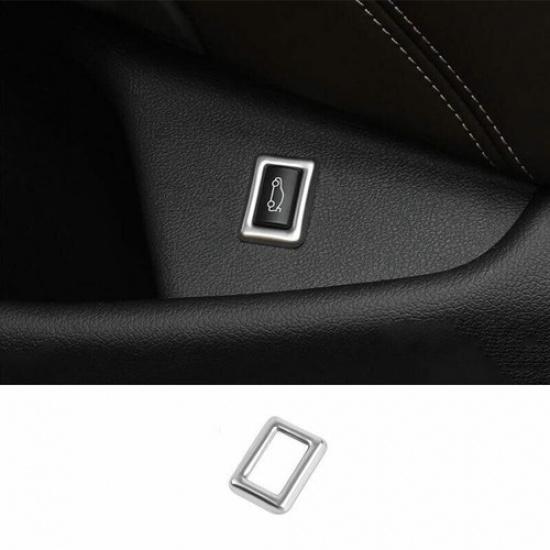 Silver Steel Tailgate Rear Door Button Cover Trim For BMW 5 Series G30 2018-