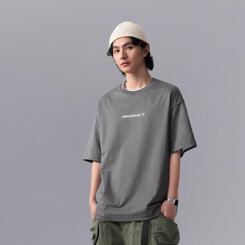 Li Ning CF Letter Print Sweat-Absorbing Cool-Dry Antibacterial Short Sleeve T-Shirt Men T-Shirts Standard-White ATSU601-2
