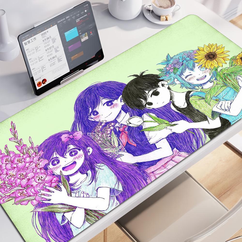 Omori Mauspad Tablet-Mauspad Laptop XL Schreibtisch-Mauspad Niedlich HD Regenbogen Gaming-Tastaturpad csgo Spieler x
