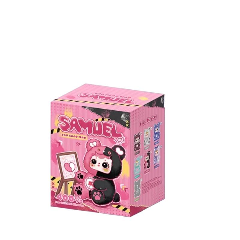 Cute Samuel Bear Critical Hit 400% Big Doll Blind Box Plush Bear Doll Desktop Decoration Bedroom Companions Surprise Toys Gifts