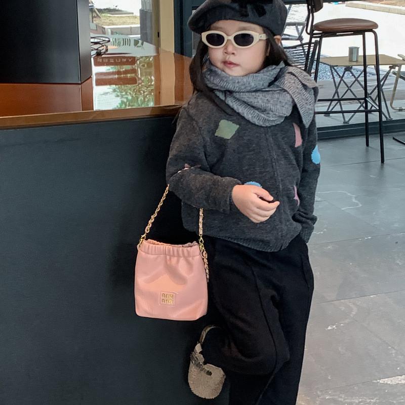 Korean Contemporary Style Children Bucket Bag Crafted From Breathable Durable Pu