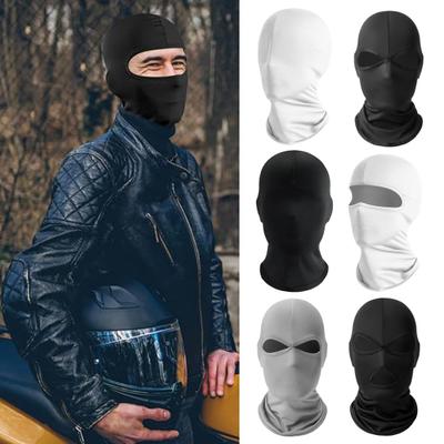 Full Cover Face Guard Solid Color Lightweight Breathable High Elastic Halloween Role-Playing Non-Porous Dual/Three Holes Face Shield