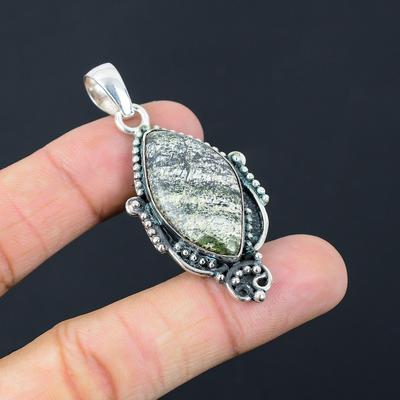 Oferta Dnia Córek Srebro Sterlingowe Naturalny Zielony Szwajcarski Opal Wisiorek dla Żony Biżuteria